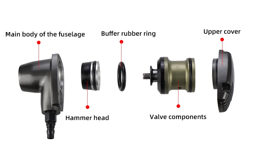 Pneumatic Hammer with 6 Tips R748