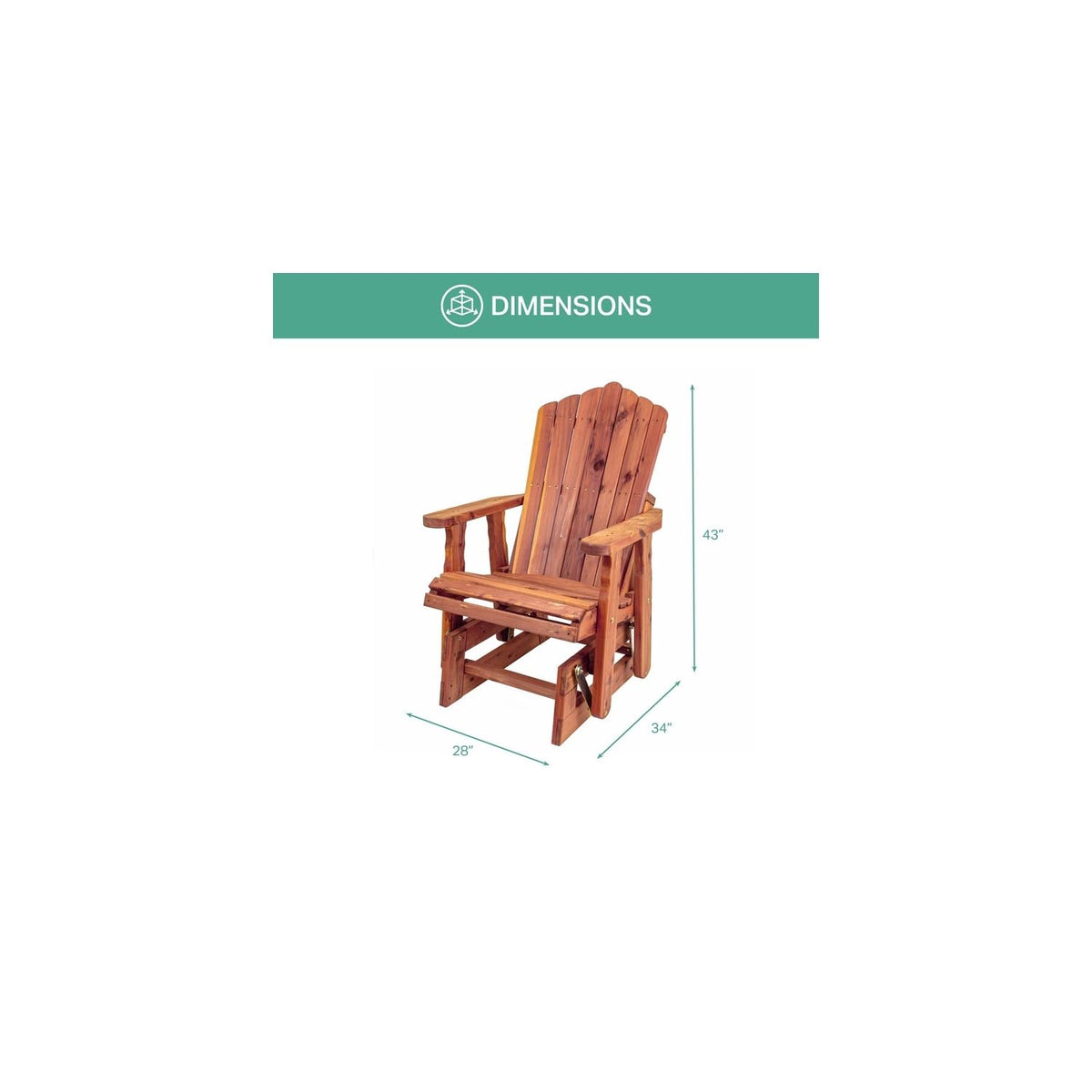 Cedar Fan-Back Outdoor Rocker S263