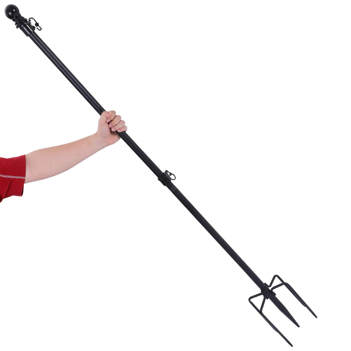 Heavy Duty in Ground Flag Pole Holder with 5 Prongs Base R1025