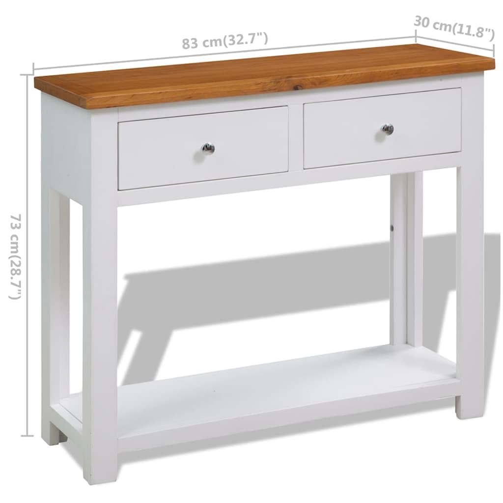 Solid Oak Wood Console Table P292828