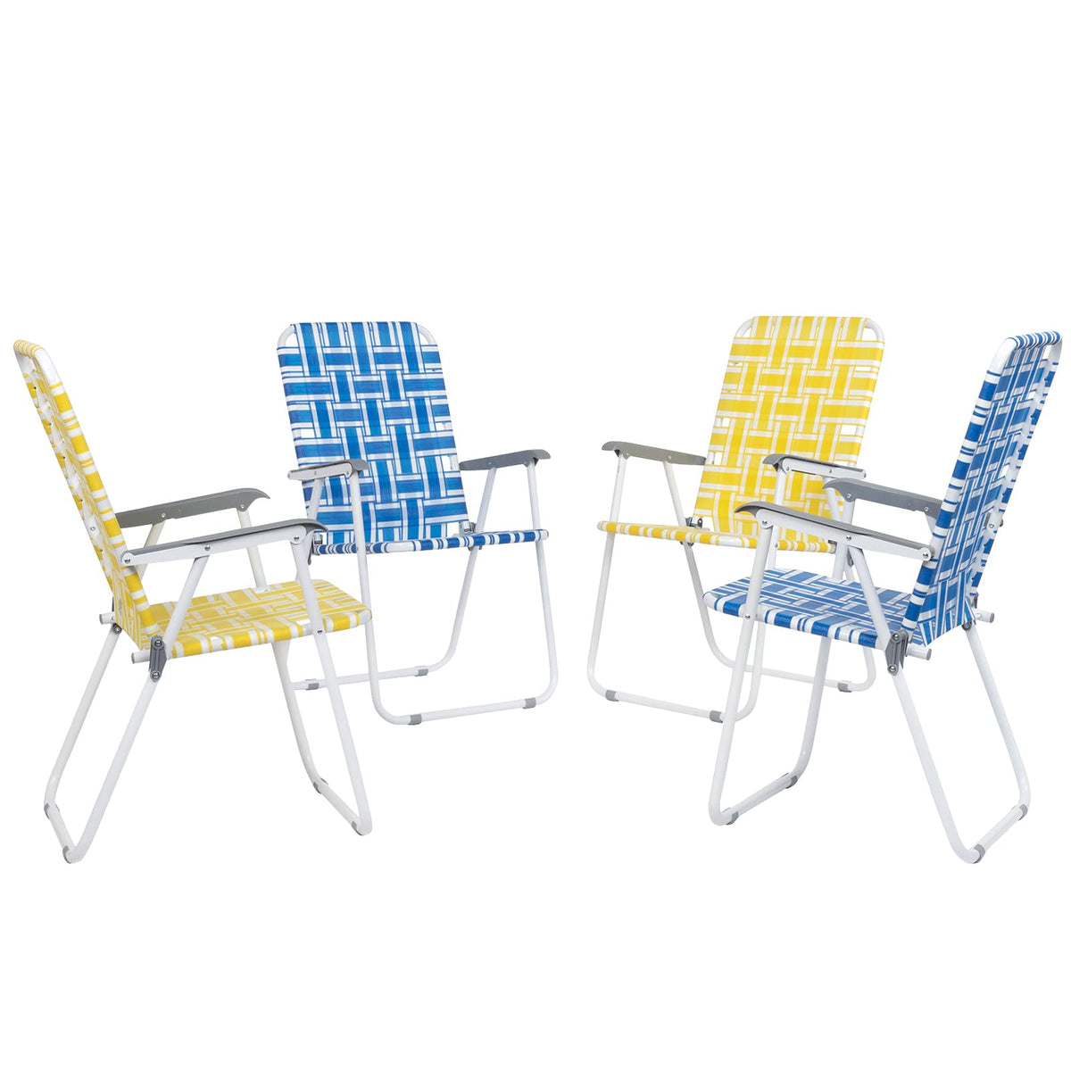 Folding Webbed Lawn Beach Chair D9661