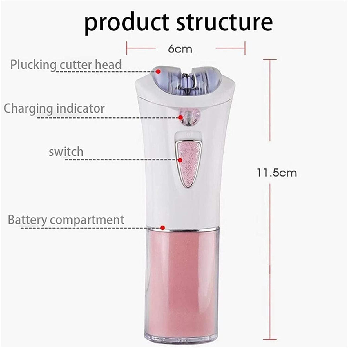Battery Powered Epilator Mini Shaver Trimmer Razor O3057
