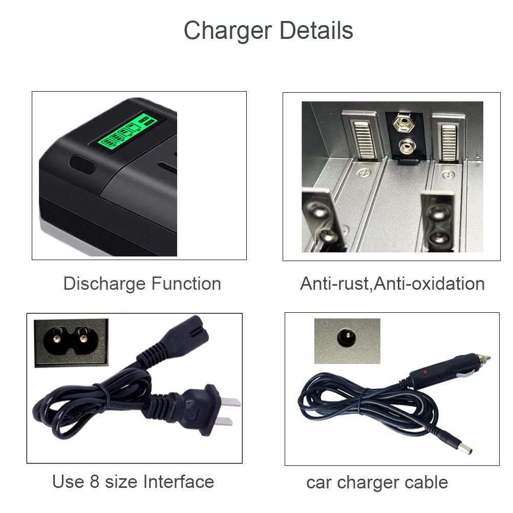 Rechargeable D Batteries with Charger D15526