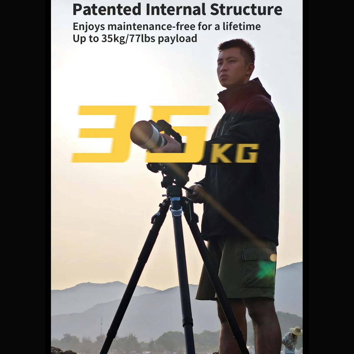 Carbon Fiber Tripod with 75mm Bowl Head and Fluid Head I727974