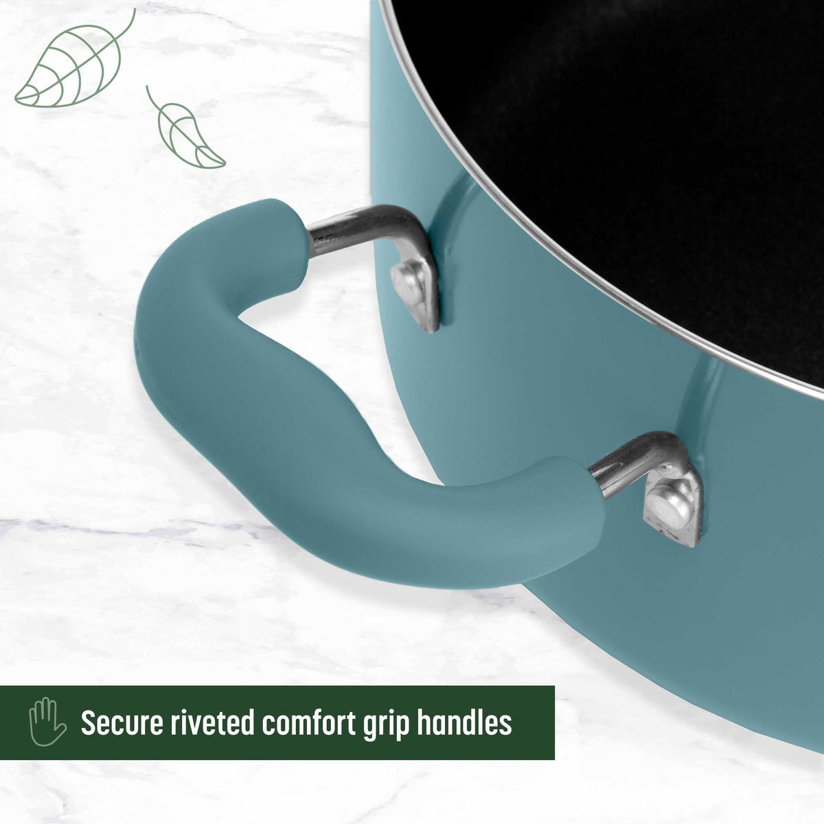Turquoise 12-Piece Ceramic Nonstick Cookware Set U925008