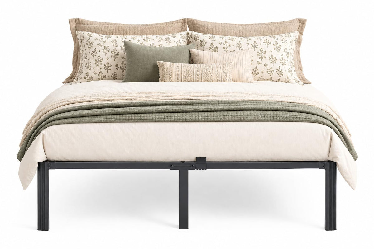 Queen 18 Inch Heavy Duty Metal Platform Bed Frame K845873