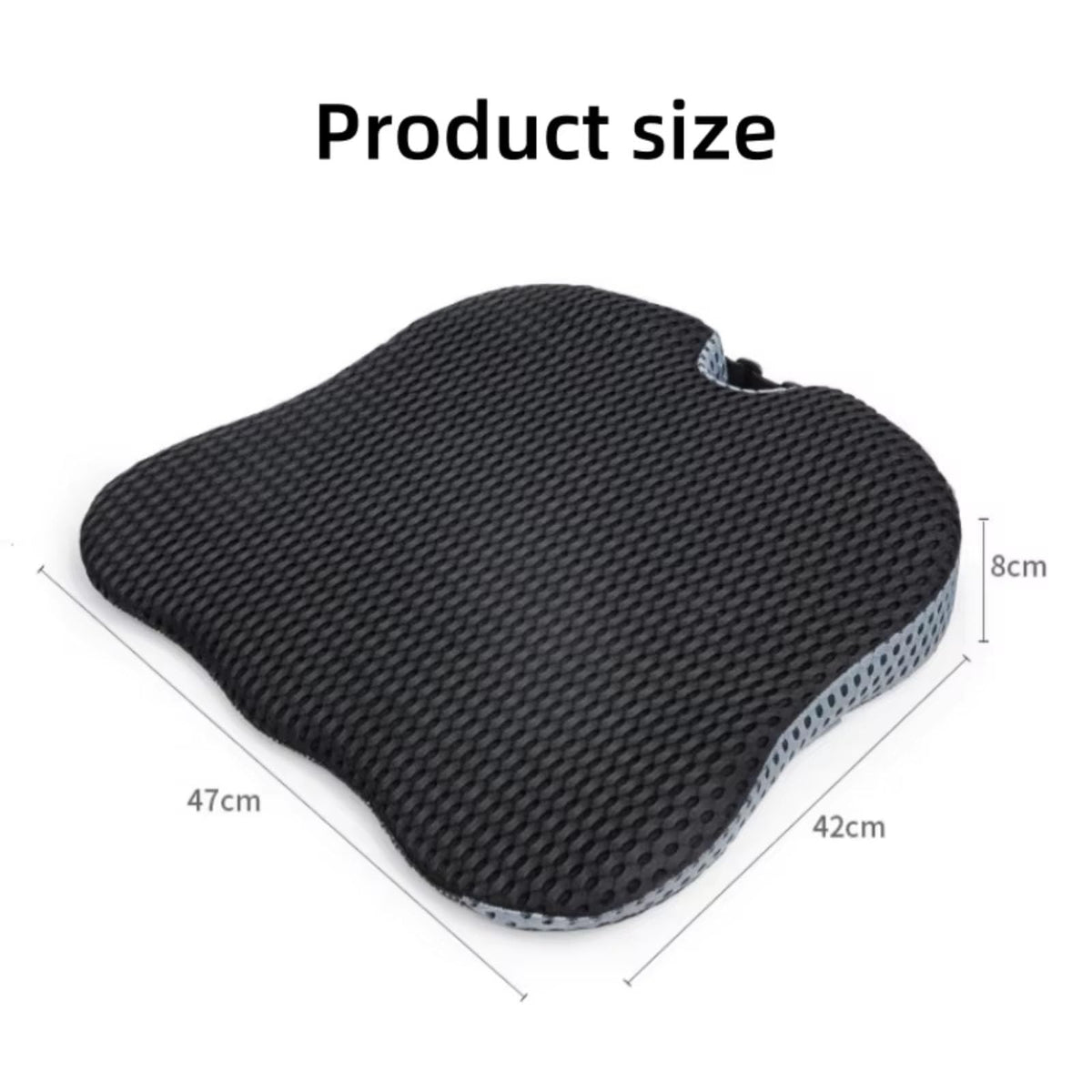 Black Memory Foam Car Seat Booster Cushion D6373