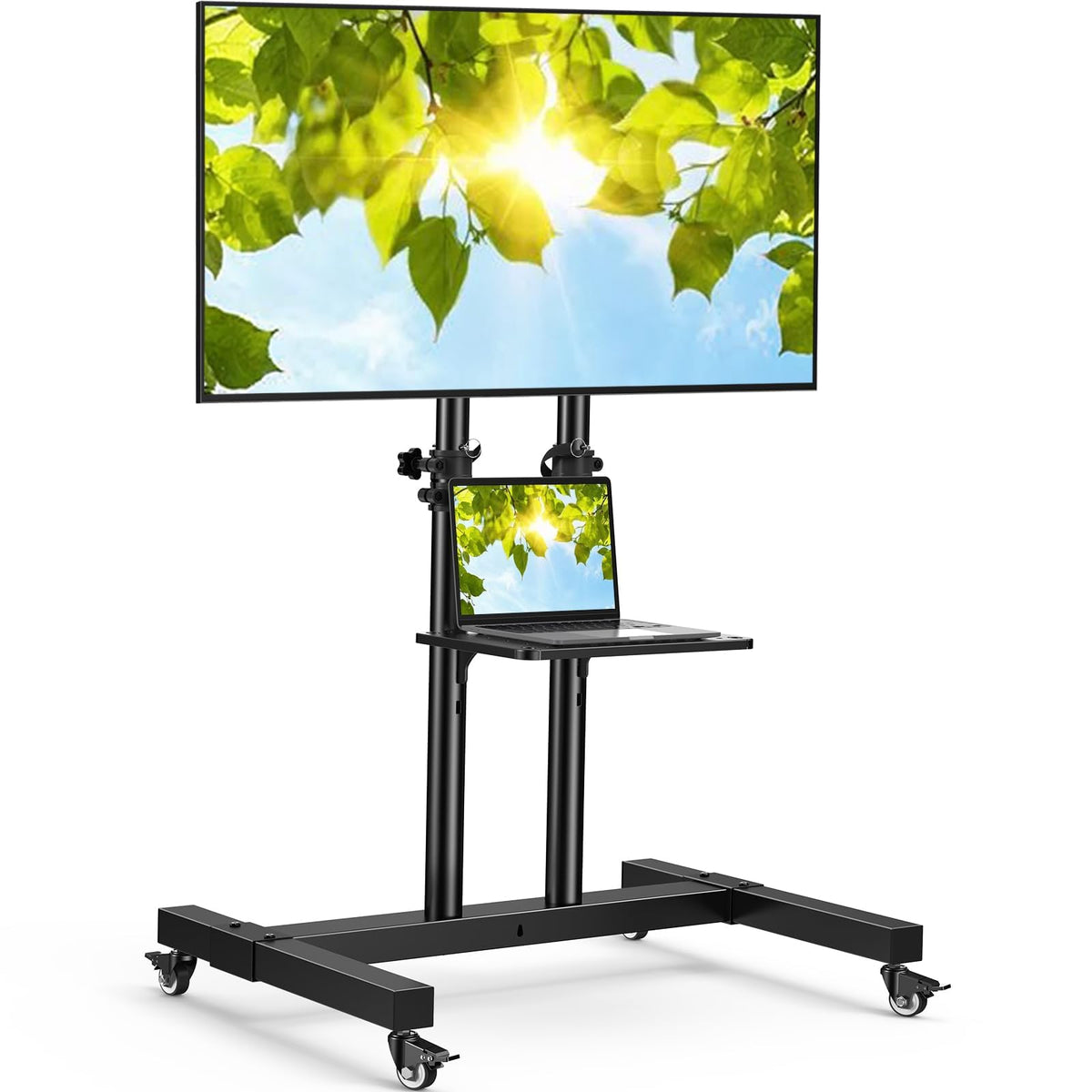 Rolling TV Stand on Wheels for 32-83 Inch Screens up to 110lbs O923