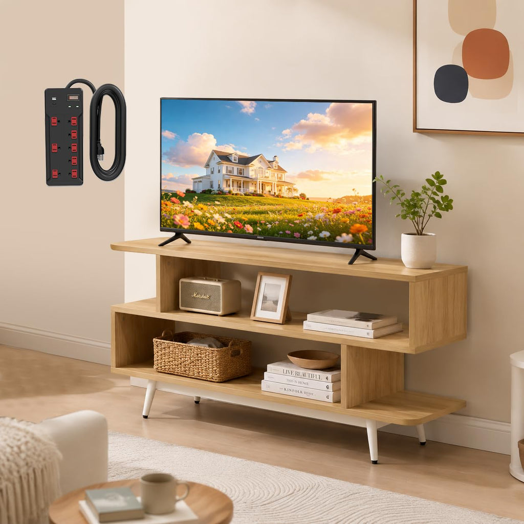 TV Stand with 3 Open Storage Shelf V211509