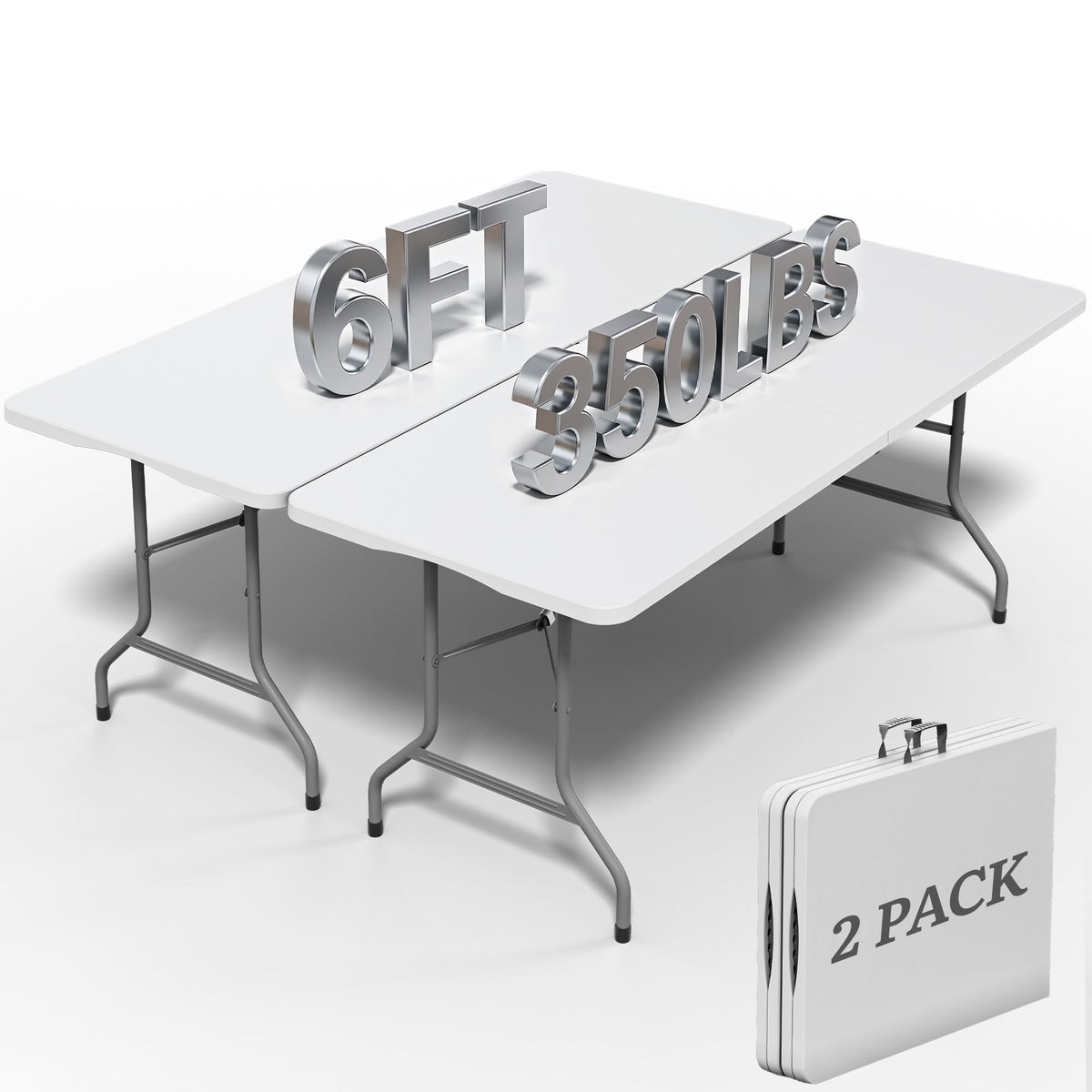 2-Pack 6ft Folding Table X137107