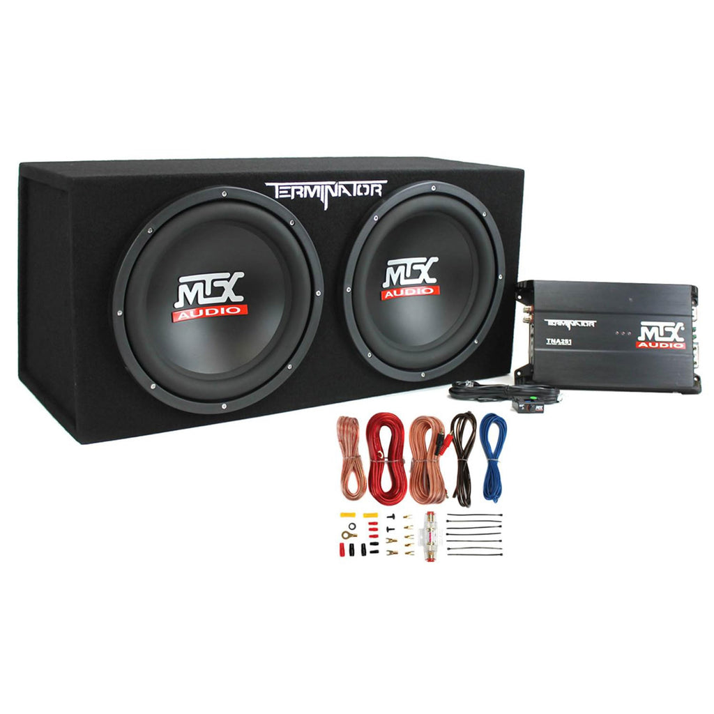 12" 1200 Watt Car Subwoofer Enclosure with Amplifier & Wiring Kit B1567