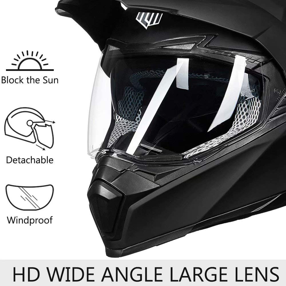 Full Face Dirt Bike ATV Helmet DOT Certified U1275