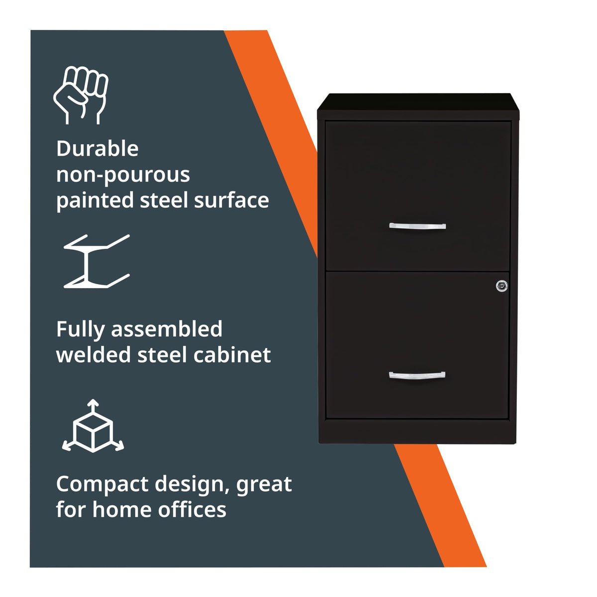 2 Drawer Locking Steel Filing Cabinet I95173