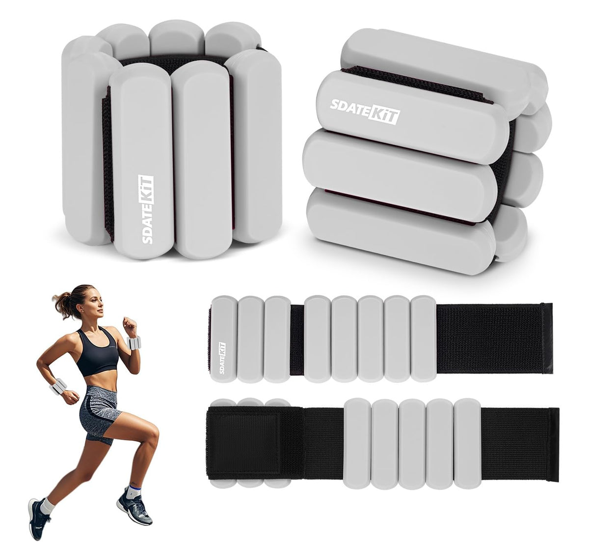 Adjustable Silicone Wrist and Ankle Weights Set of 2 O938