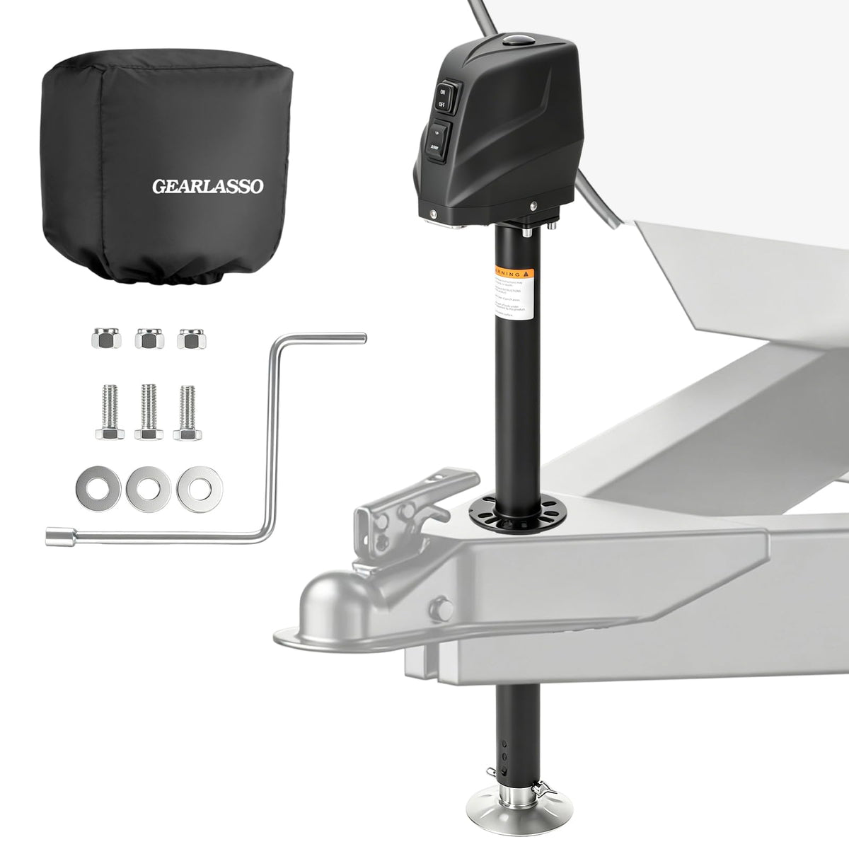 Electric Trailer Jack with Waterproof Cover & LED Light Y111304