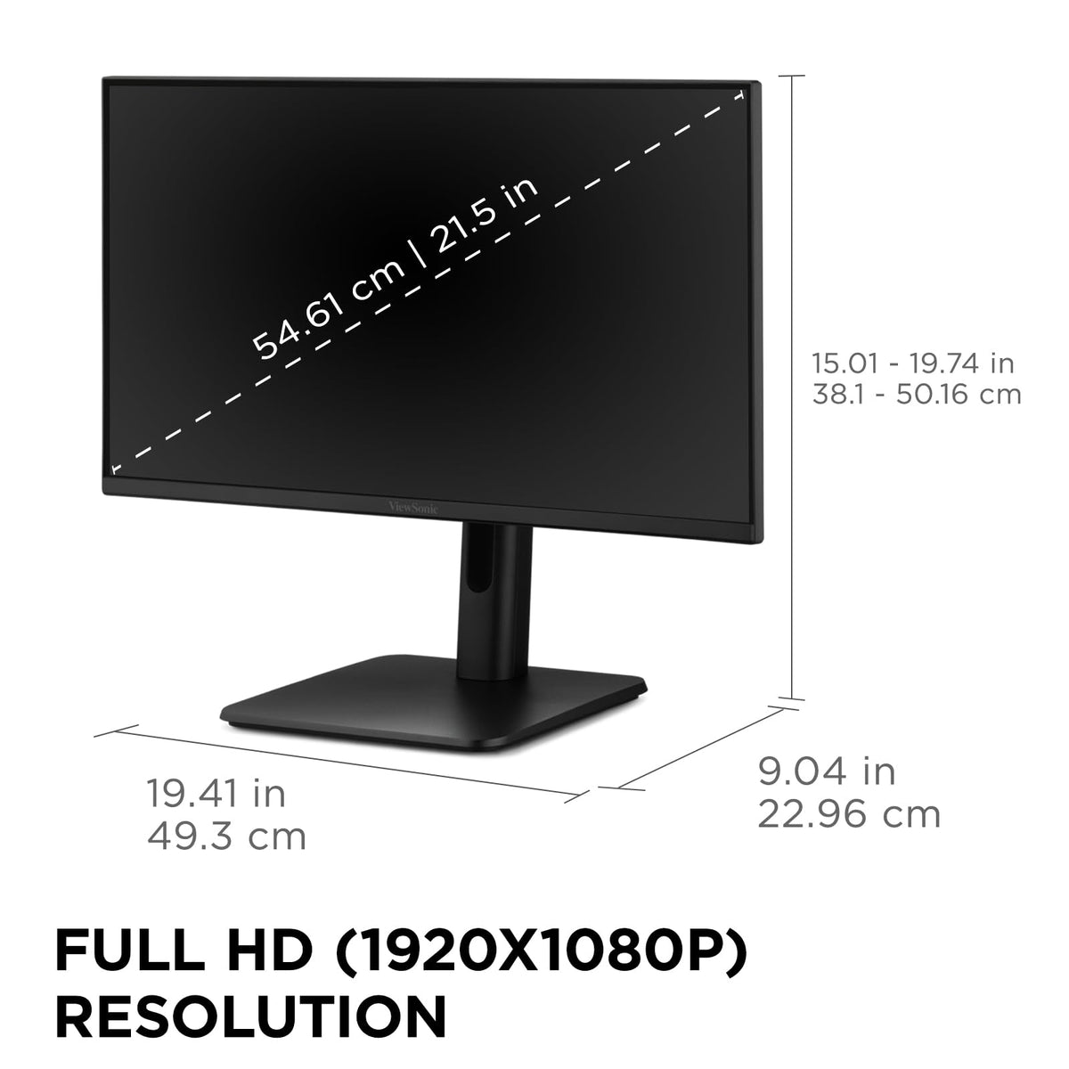 22 Inch 1080p VA Monitor with HDMI DisplayPort VGA USB X22947