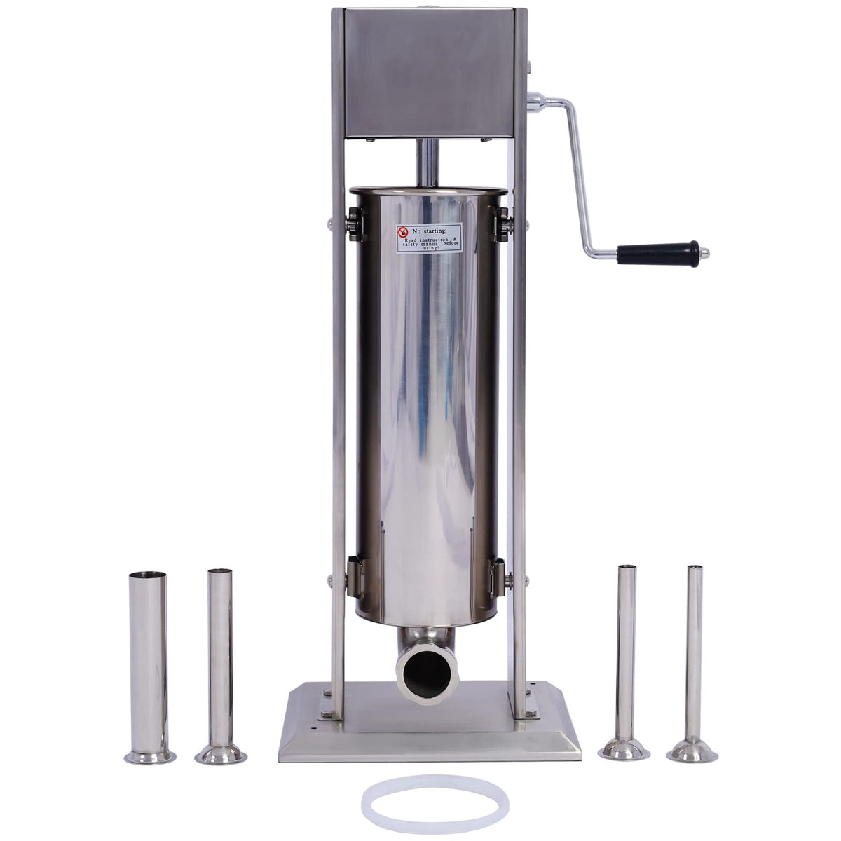 Stainless Steel Sausage Stuffer 15LB 7L with 4 Nozzles W925