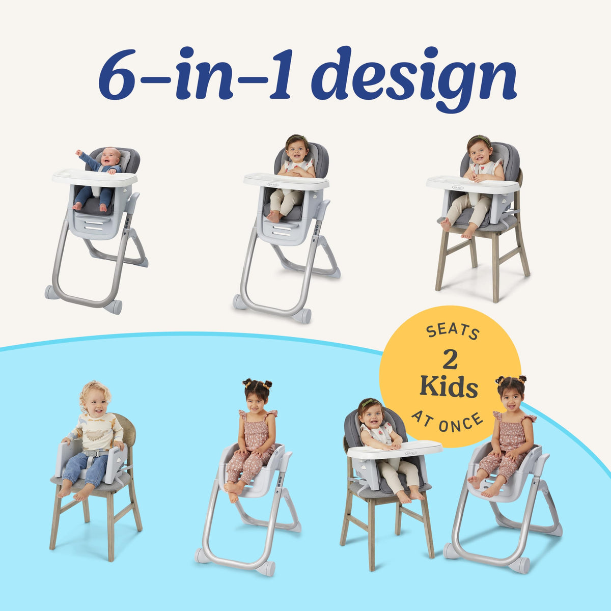6-in-1 Convertible Highchair L38443