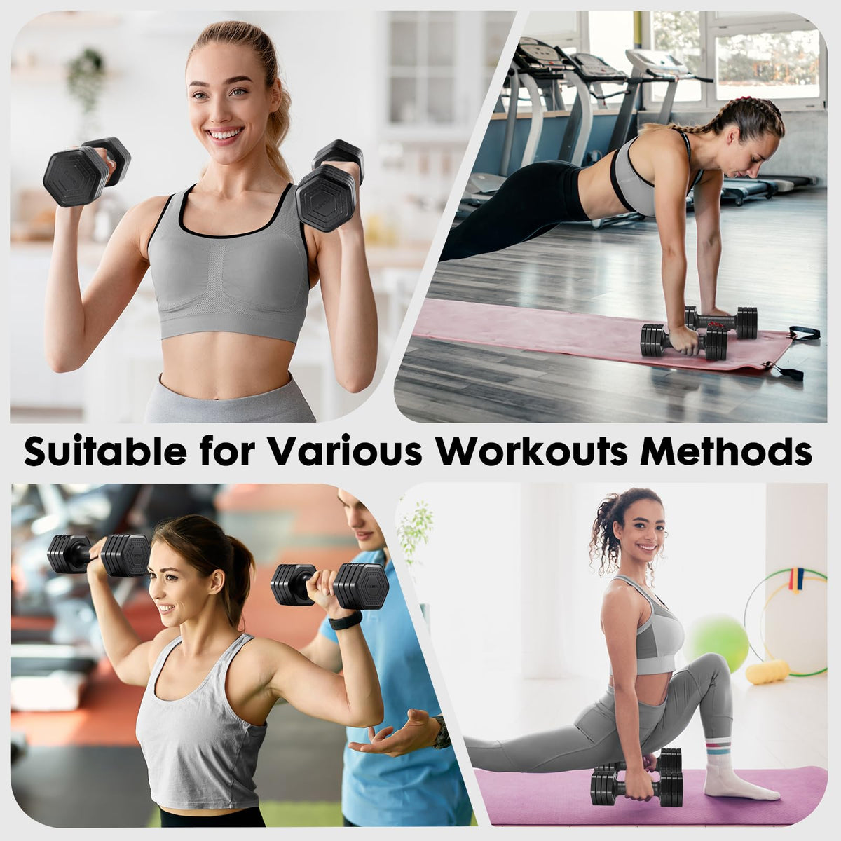 Adjustable Dumbbell Set 2lb 3lb 4lb 5lb D705791