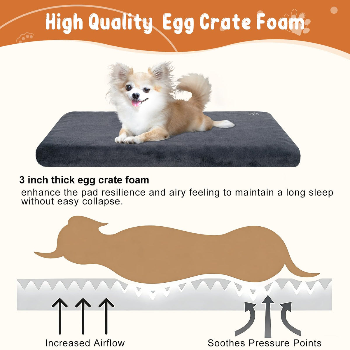 Ultra Soft Grey Small Dog Bed Mat E4638