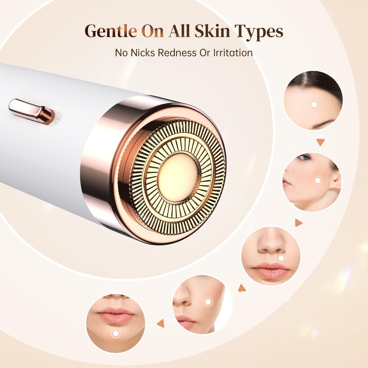 2-in-1 Facial Hair Removal Epilator with LED Light R16451