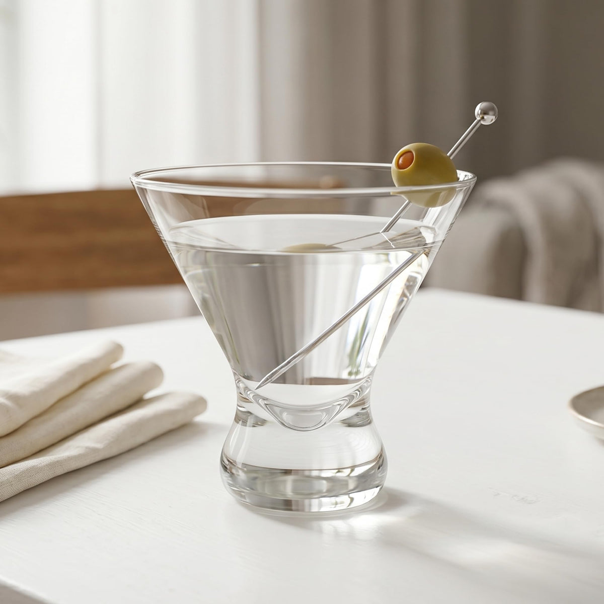 10-Ounce Plastic Stemless Martini Glasses Set of 6 D277