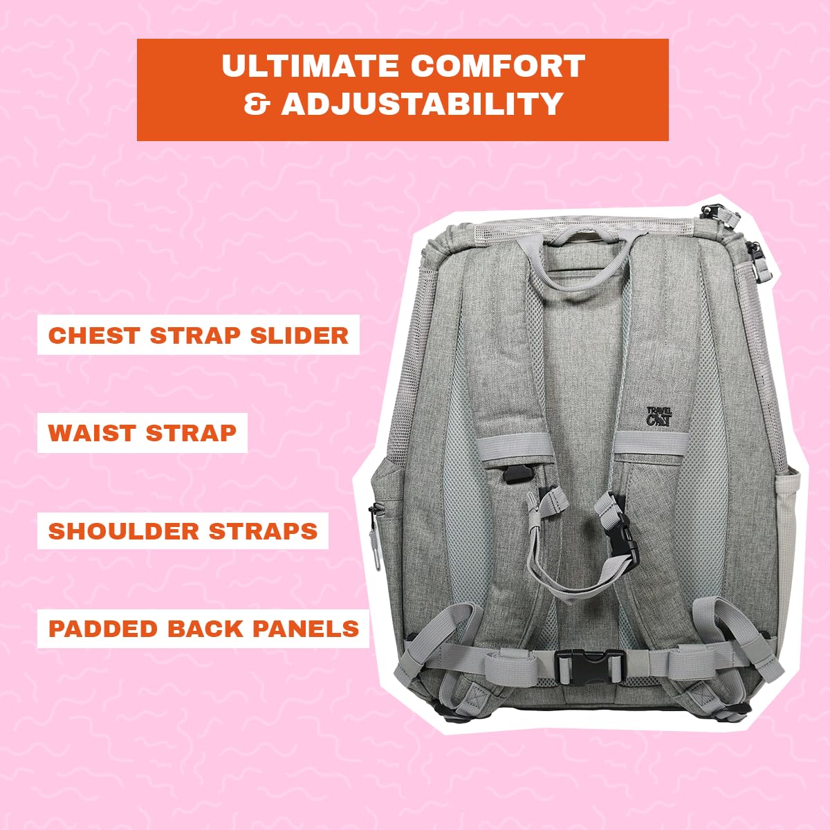 Grey Mesh Cat Carrier Bag with Side Pockets J245