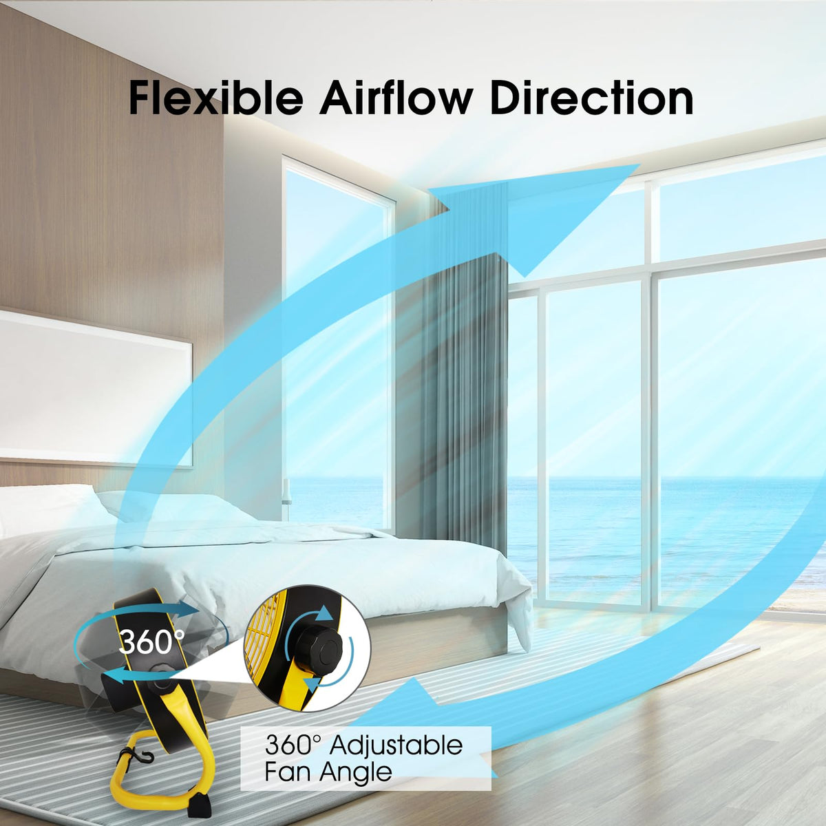 12 Inch High Velocity Metal Floor Fan W65910