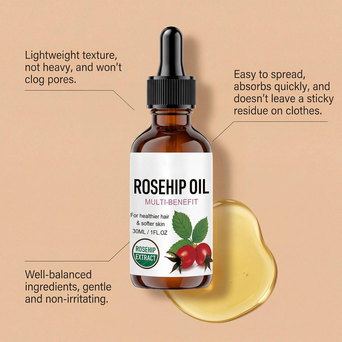 Rosehip Oil Organic Face Oil 1PC X186