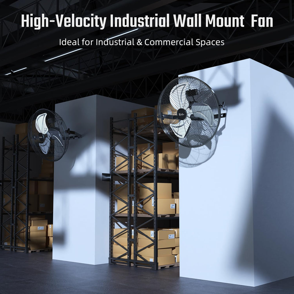 20 Inch 3 Speed Black Wall-Mount Fan Z84035