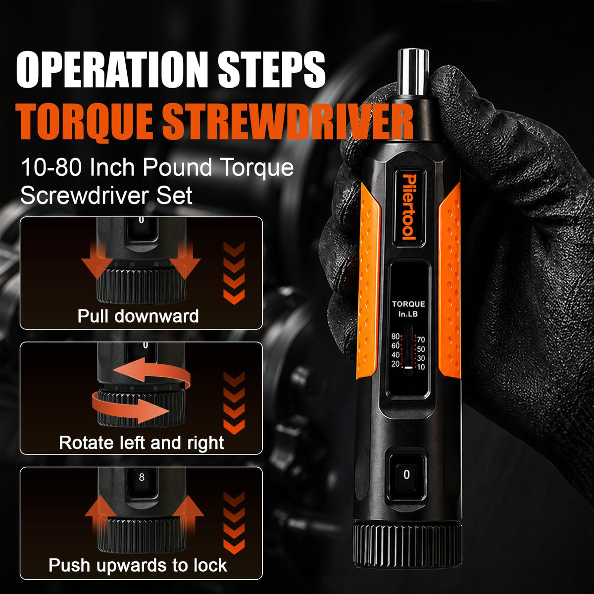 42Pcs Preset Torque Screwdriver Set 10-80 Inch Pound A50532