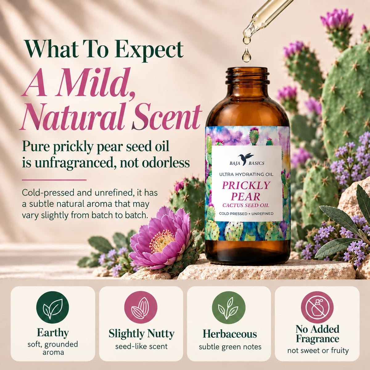 Organic Cold-Pressed Prickly Pear Seed Oil 1 oz E24097