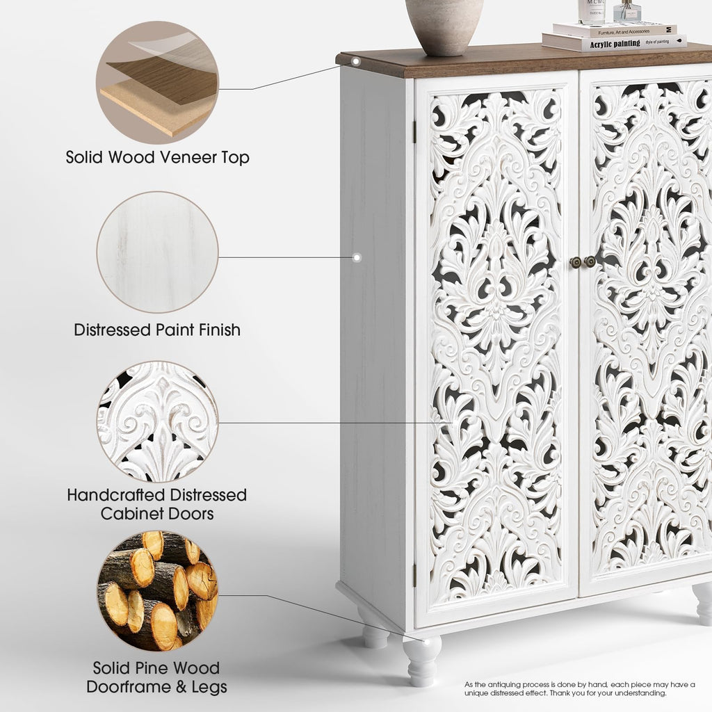47" Tall Accent Cabinet with Doors & Storage M240
