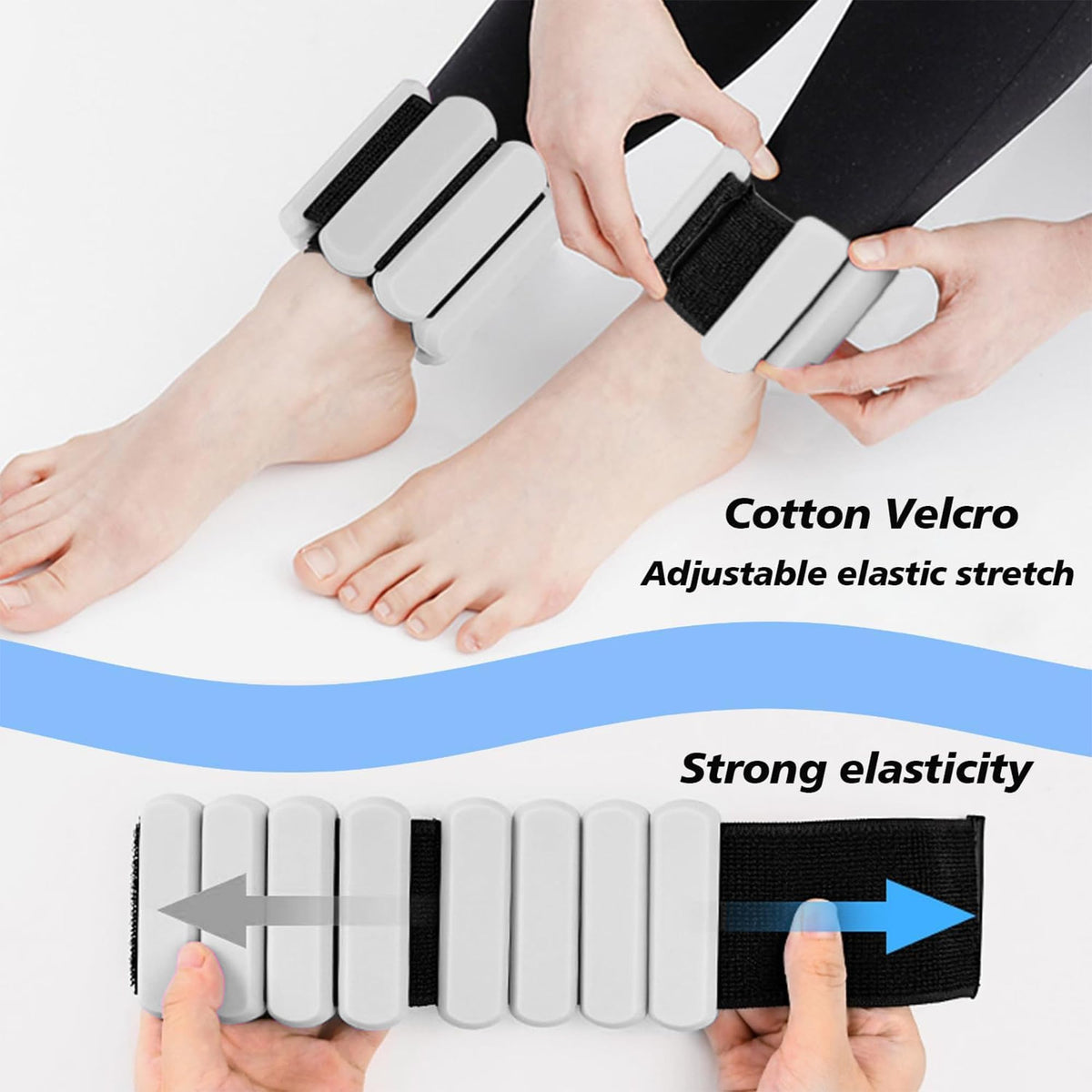 Adjustable Silicone Wrist and Ankle Weights Set of 2 O938