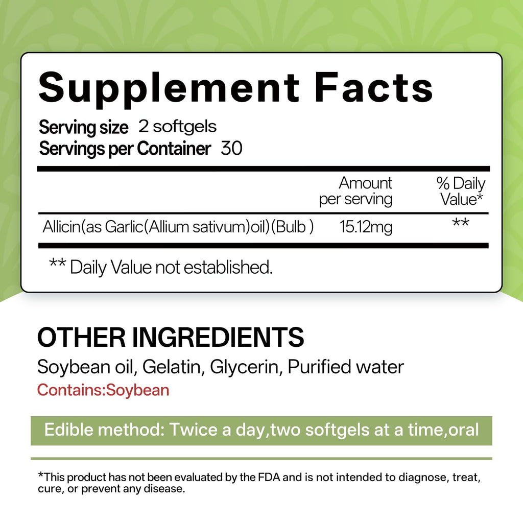 Odorless Garlic Oil Softgels, 60 Softgels K1858