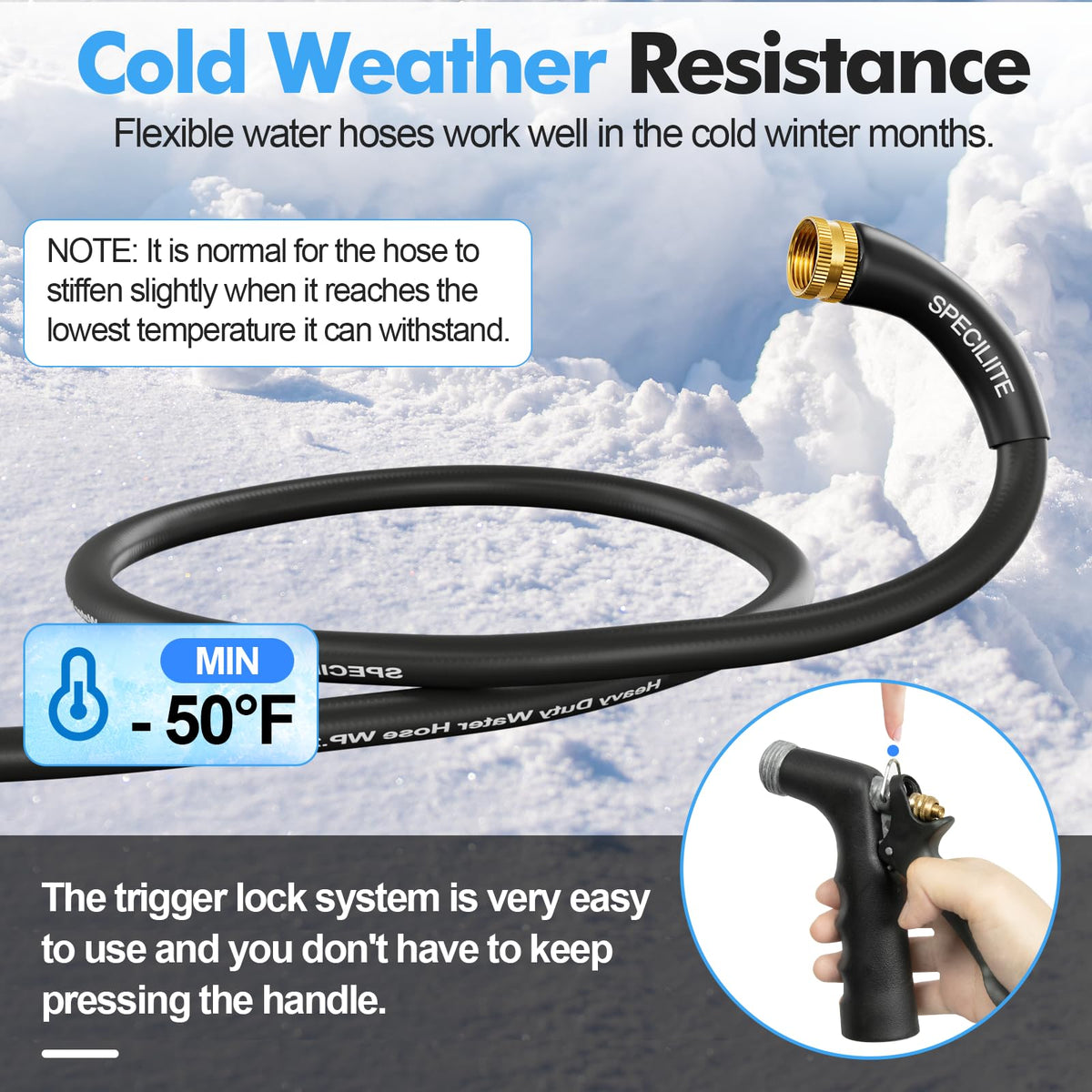 3/4" Hot/Cold Garden Water Hose 100 ft W145210