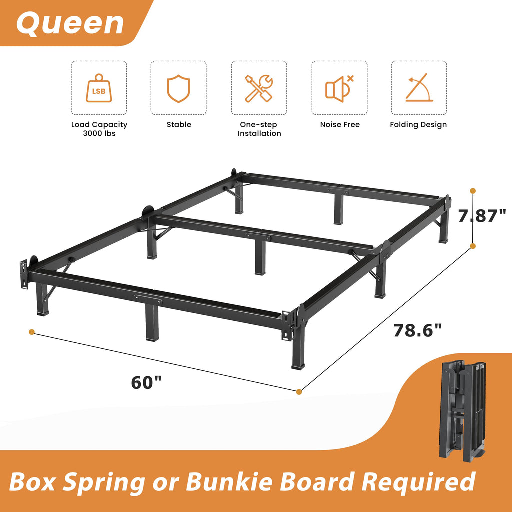 Queen 8 Inches Metal Bed Frame B31406