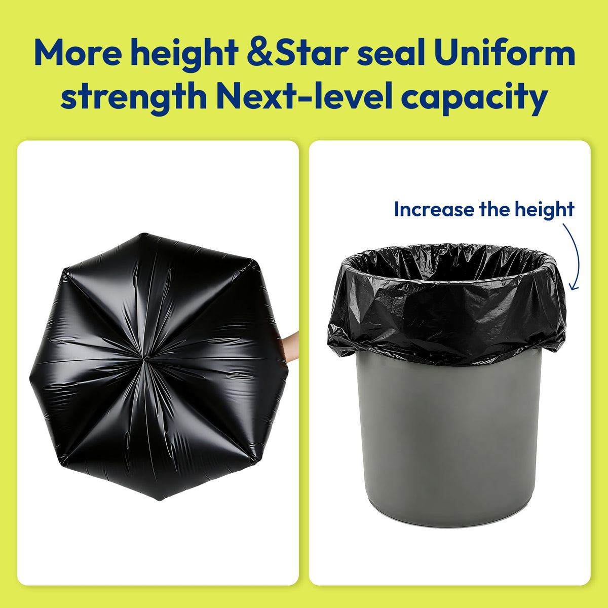 55 Gallon 30 Count 1.2 Mil Black Heavy Duty Trash Bags W8071
