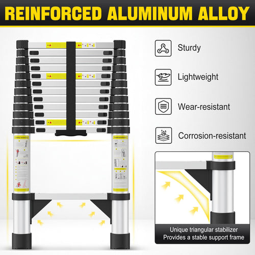 12.5 FT Aluminum Telescoping Ladder I520107
