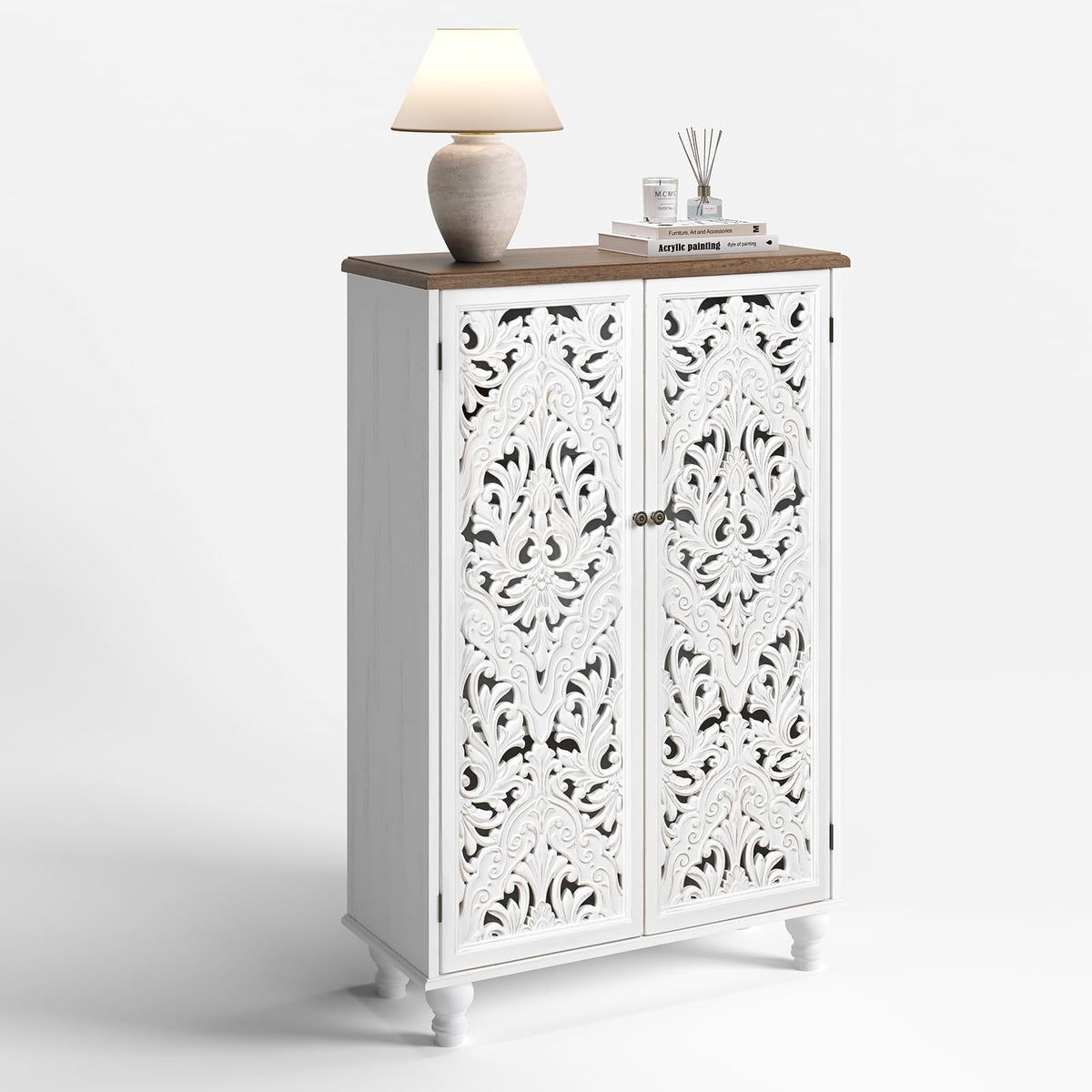47" Tall Accent Cabinet with Doors & Storage M240