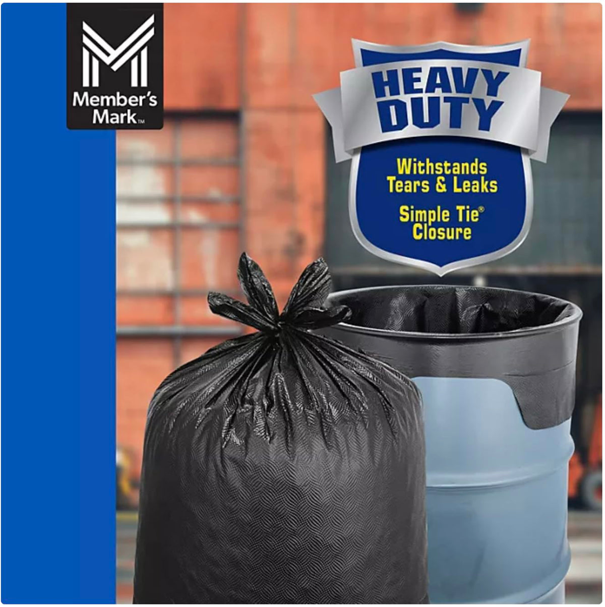 Heavy Duty Black Trash Bags 55 gal. 80 ct. Y9254