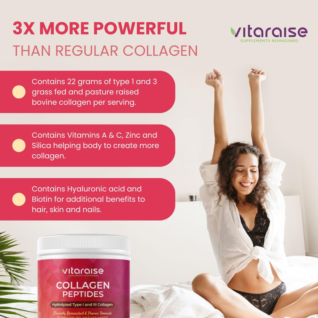 Hydrolyzed Collagen Powder, Grass Fed, 22g/Serving, 1.49lb T994791