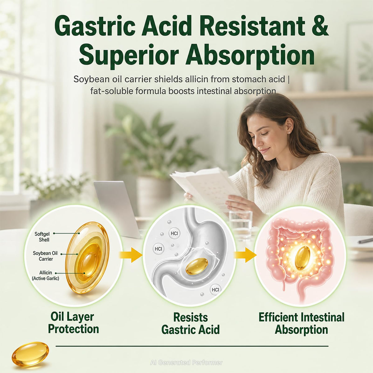 Odorless Garlic Oil Softgels, 60 Softgels K1858