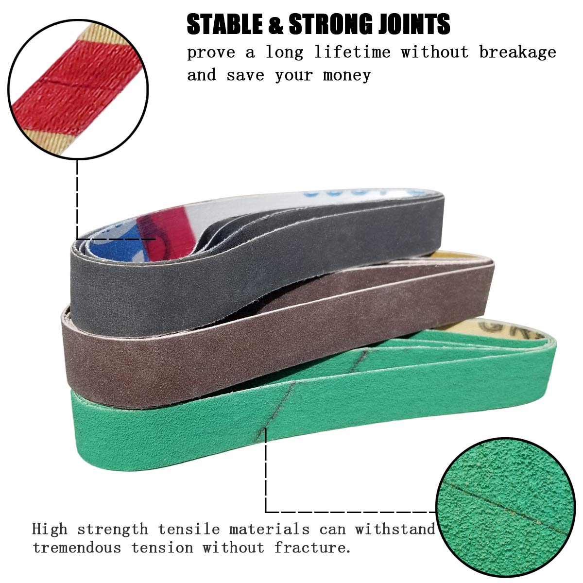24 Pcs 1/2" x 12" Replacement Belt Kit J26096