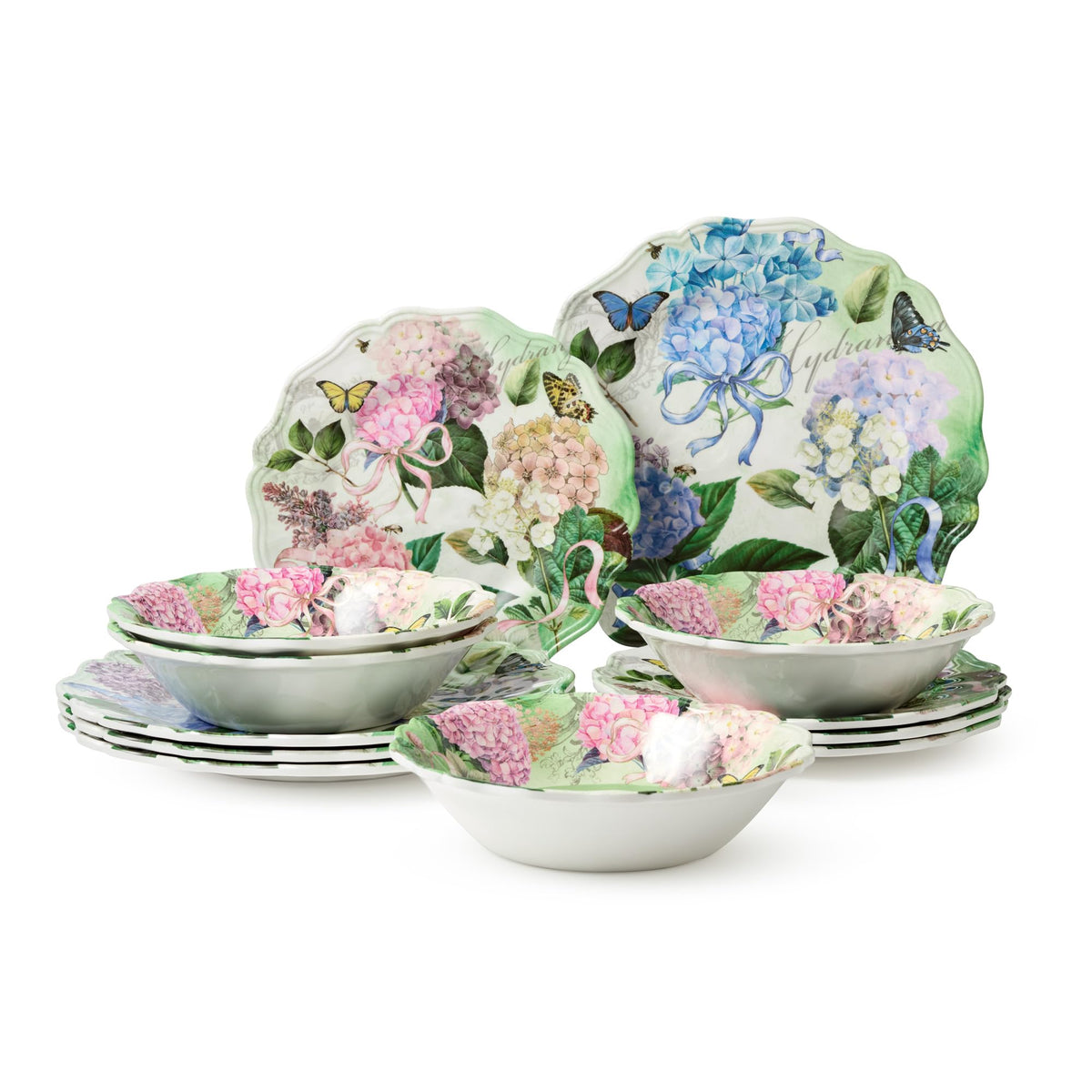 Melamine 12-Piece Dinnerware Set Service for 4 C7820