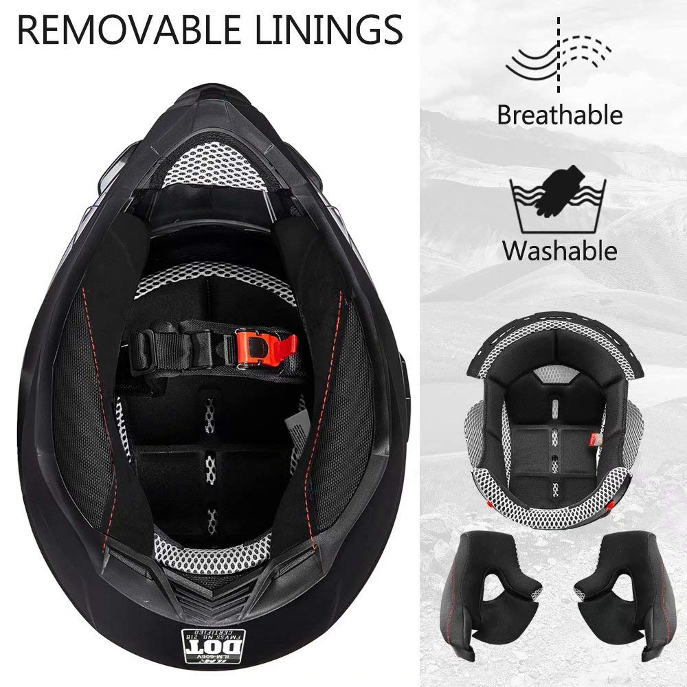 Full Face Dirt Bike ATV Helmet DOT Certified U1275