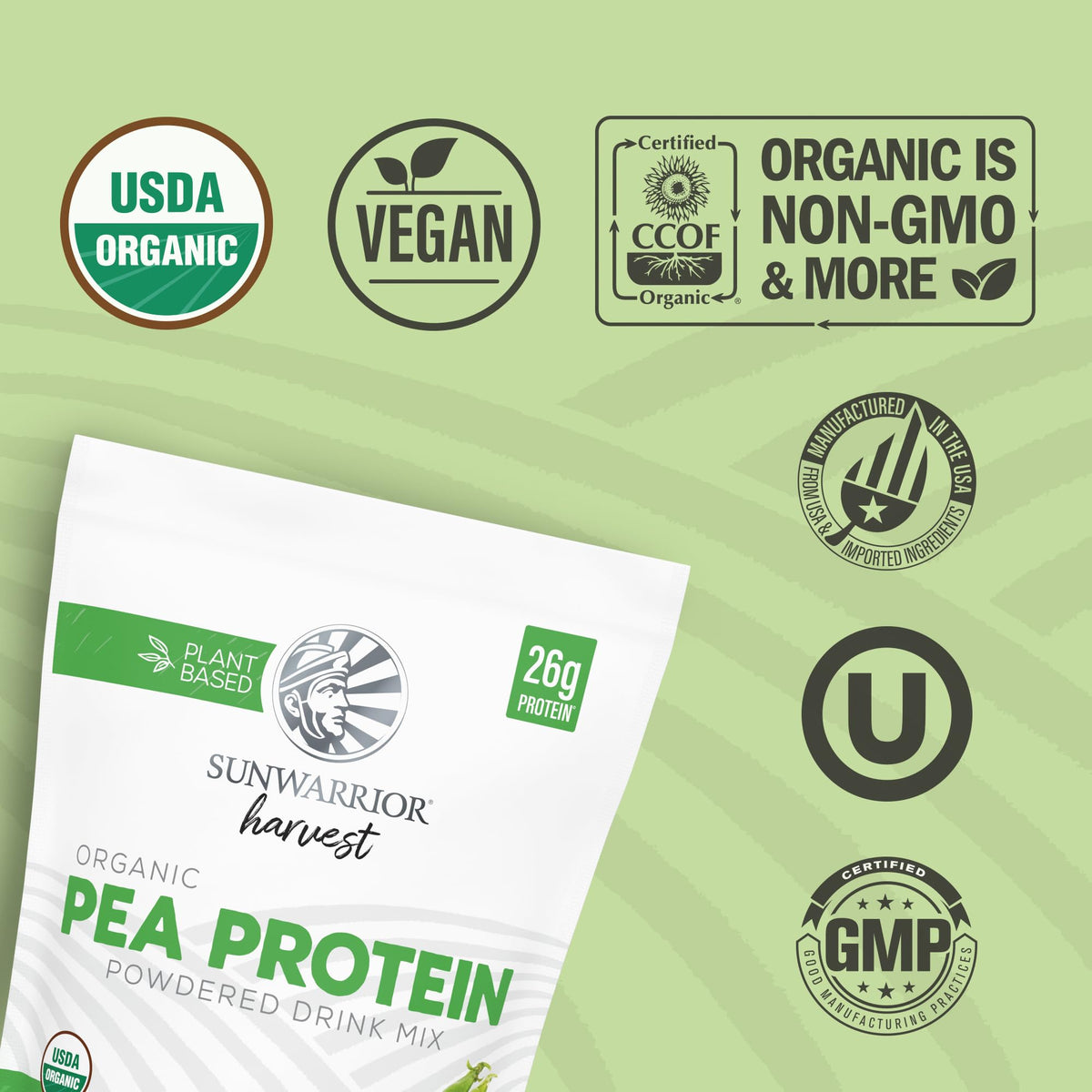 Organic Pea Protein Powder 35 Servings Unflavored D712346