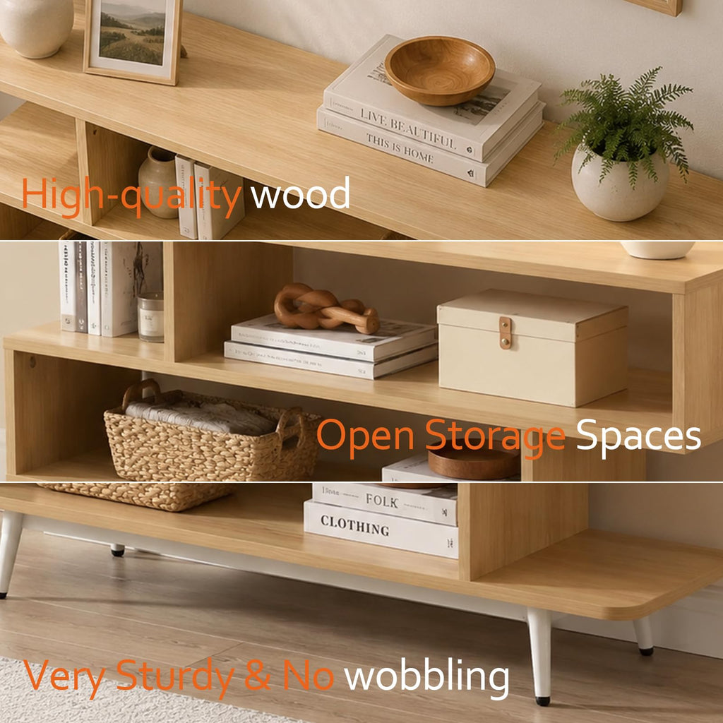 TV Stand with 3 Open Storage Shelf V211509
