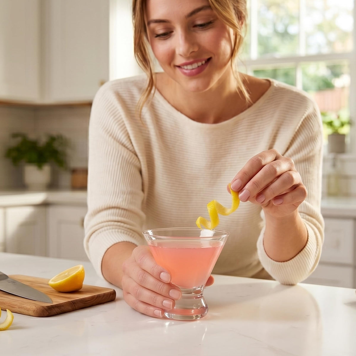 10-Ounce Plastic Stemless Martini Glasses Set of 6 D277