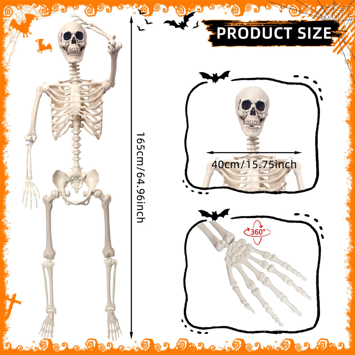 5.4Ft Movable Joints Plastic Skeleton F913253